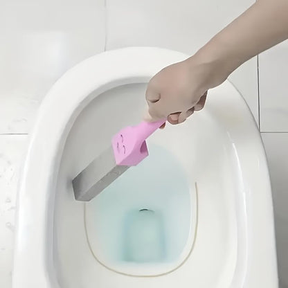 3Pcs Pumice Toilet Cleaning Brushes, Reusable Non-Electric Hard Water Stain Removers with Portable Plastic Handles for Bathroom & Pool