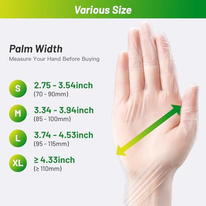 Disposable TPE Cooking Gloves, Ideal for Cleaning and Food Prep, Latex & Powder Free, Food safe - size: Medium, style: 100pcs