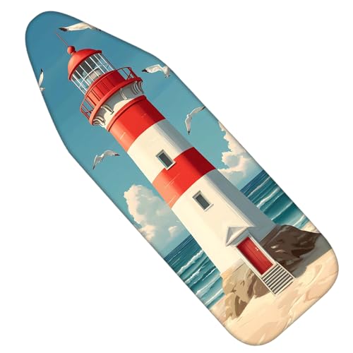 Nuxovilar Lighthouse Seagulls Ironing Board Cover 15x54 Polyester - color: Ytt02450