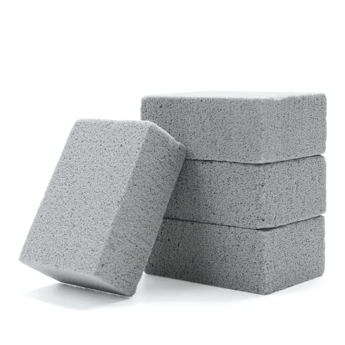 Magic Blackstone Griddle Scraper，4 Pack Gray Stone Cleaning Block Clean Brick for Grill, Removing Stains BBQ，Pool, Racks, Baking Steel, Oven, Flat Top Cookers, Utensils, Exfoliation Dead Skin, Toilet - color: 4 Gray