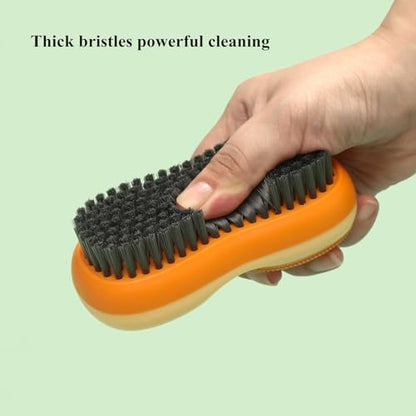 Two-Sided Laundry Stain Remover Brush, Green - color: Green