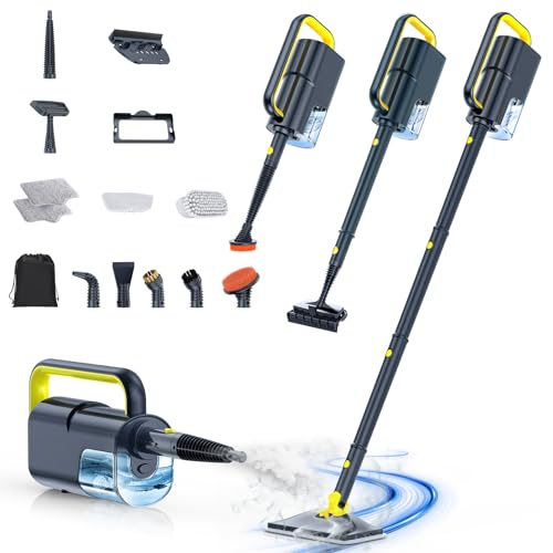 10-in-1 Steam Cleaner, Detachable Handheld Steam Mop for Multi-Surface - color: Gray