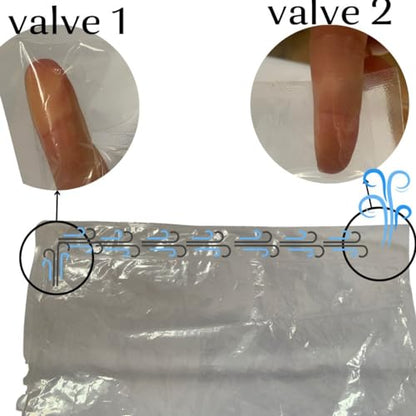 The Chestnut 8 Travel Space Saver Bags - No Vacuum or Pump - for Clothes - Reusable - Luggage Compression - Set of 4 L and 4 M Sacks - Transparent