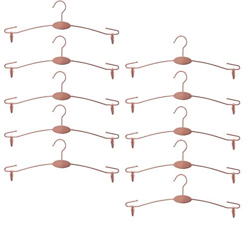 Metal Underwear Bra Rack, Durable Pants Clothes Hangers with Clips,for Lingerie Shop Display, 10pcs (Rose Gold-B1) - color: Rose Gold-b1