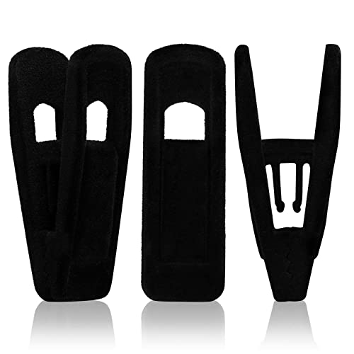Tinfol 50pc Velvet Hanger Clips, Black Strong Finger Flocked Clips, Large Opening Clip Clothes Pin, Pants Hangers Clip for Thin Clothes Hangers - color: Black, size: 50PC