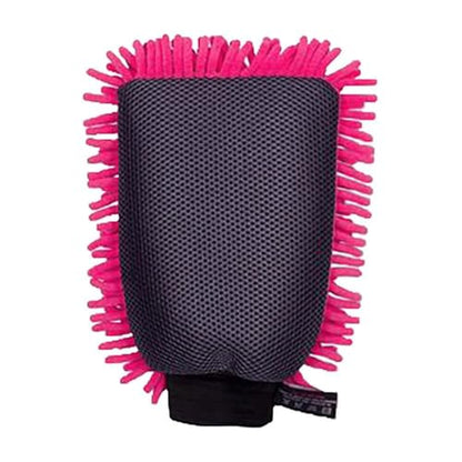 Muc-Off 2-in-1 Microfiber Wash Mitt - Chenille Cleaning Glove for Cars and Bikes - Waffle Sponge Design Removes Bugs and Tar