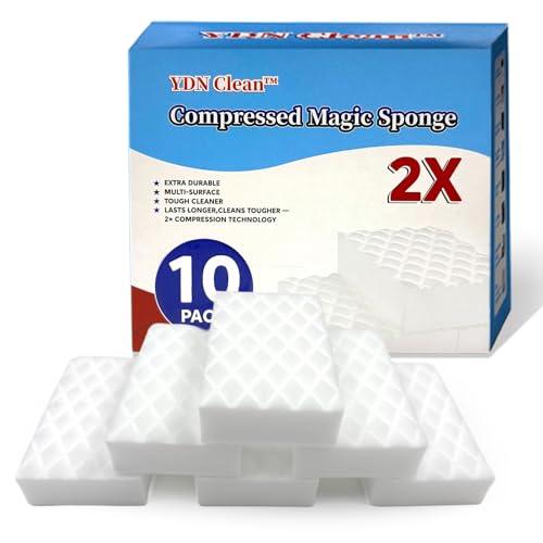 Magic Sponge Eraser 2X Density Melamine Foam Cleaning Water-Activated (10)