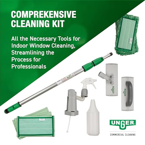 UNGER Commercial SpeedClean Window Cleaning Kit, 11-Piece Set CK054