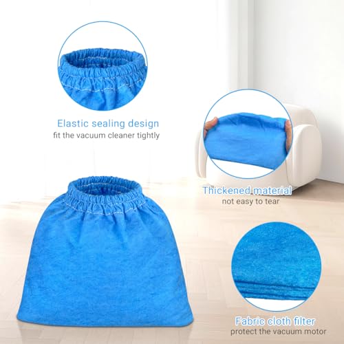 6 Pack VRC5 Filter Bags Fit for Vacmaster 4-16 Gallon Wet/Dry Vac, VRC51