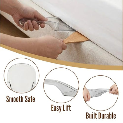 Mattress Lifter & Bed Maker Tool Set for Changing Sheets, Mattress Wedge Elevator to Lift and Hold, Bed Sheet Tucker Tool for Tucking Sheets & Bed Skirts, Built-in Dust Brush Included - Gray - color: Gray