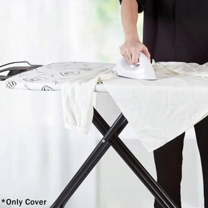 Seiritex Extra Wide Ironing Board Cover and Pad 18 x 54 inch Heat Reflective with Hook and Loop Fasteners, Thick Padding with Elasticized Edges, 3 Layers Iron Board Cover (White) - color: White, size: 18x54