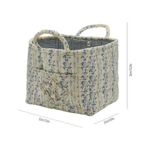 Boho Fabric Storage Basket, Large Capacity Laundry Basket, 12.2'' x 10.23'' x 10.23'' Collapsible Laundry Hamper with Easy Carry Handles (B Multi-Color 5, L) - color: B Multi-Color 5