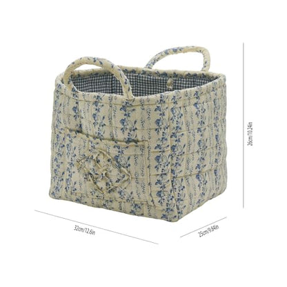 Boho Fabric Storage Basket, Large Capacity Laundry Basket, 12.2'' x 10.23'' x 10.23'' Collapsible Laundry Hamper with Easy Carry Handles (B Multi-Color 5, L) - color: B Multi-Color 5