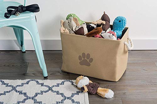 Bone Dry Pet Storage Collection Collapsible Bin, Medium Rectangle, Taupe - color: Taupe, size: Medium Rectangle
