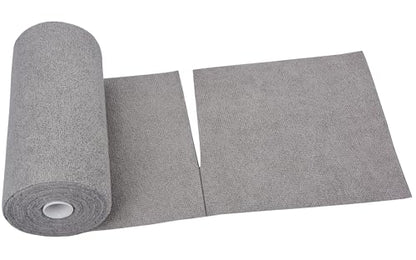 HOPESHINE Microfiber Cleaning Cloth Roll 50-Pack Reusable Paper Towels Washable for Cars Care Wash Supplies Kitchen Dish Rags House Window Cleaning Cloths Lint Free Tear Away Ultra Absorbent (Gray)