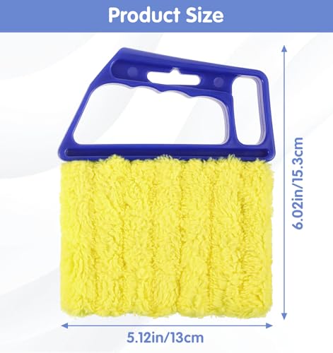 2 Pcs Blind Cleaner Tool, 7 Finger Blind Duster for Wood Blinds Microfiber