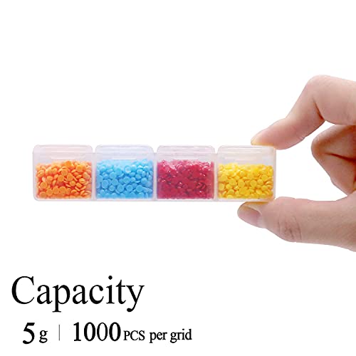 ARTDOT 56 Girds Storage Containers for Diamond Art Kits for Adults, 2 Pack Portable Bead Storage Container for Diamond Painting Accessories and Tools - size: 56 Containers with 2 Boxes