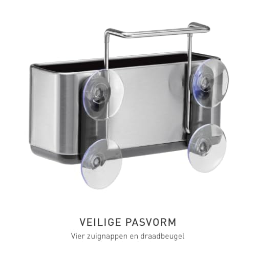 simplehuman Slim Sink Caddy Sponge Holder, Brushed Stainless Steel, Silver - size: Slim, style: Slim
