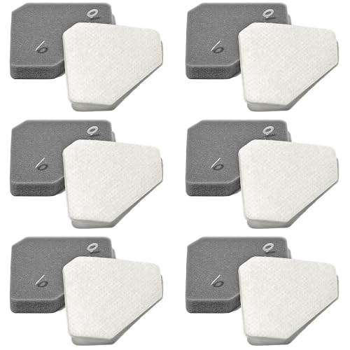 6 Pack BU3523 BU3120 Pre-Motor Foam Felt Filter Kits compatible with Shark BU3120 Clean Lightweight Cordless Cleaner, Shark BU3523 Clean Empty Cordless Stick Vacuum, Auto Empty System, XFBU3000 - size: 6 PACK