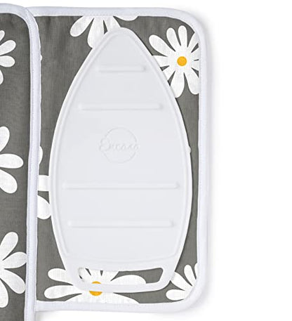 Encasa XO Ironing Mat, Heat Resistant Pad 28"x20" Daisy Grey - color: Daisy Grey, size: Small