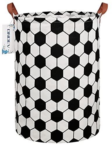 Round Geometric Hexagon Laundry Basket Hamper for Youth,Teens,Adults - color: Hexagon Football