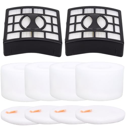 Vacuum Filters Replacement for Shark Rotator DuoClean Powered Lift Away Speed NV680 NV681 NV682 NV683 NV800 NV801 NV803 UV810, 2 HEPA Filter, 4 Foam & 4 Faux Felt Filter Replace Part # XFF680 &XHF680 - color: For NV680 etc-2 HEPA Filter, 4 Foam & 4 Faux F