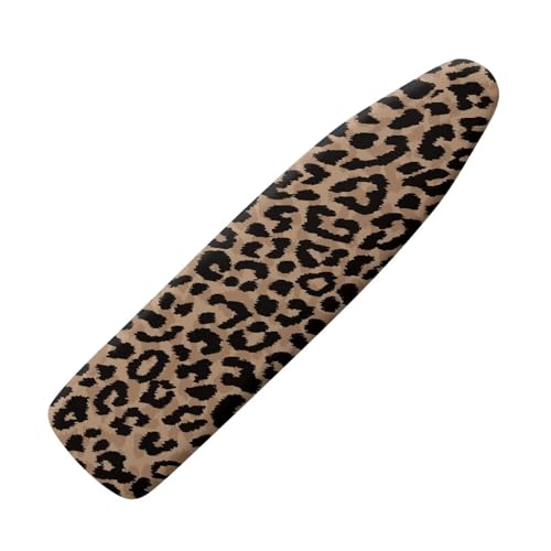 Brown Leopard Print Ironing Board Cover and Pad Soft Cover with Padding Heat-Reflective Scorch Resistant Anti-dust Home Decorations - color: Brown Leopard Print