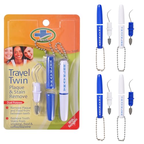 Dental travel Cleaning Kit (blue & white, 2 pair) - color: blue & white, size: 2 pair