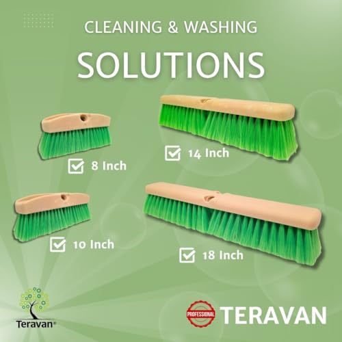 Teravan Green Flow Through Essential Flagged-End Brush Head, 18-Inch - size: 18 Inch