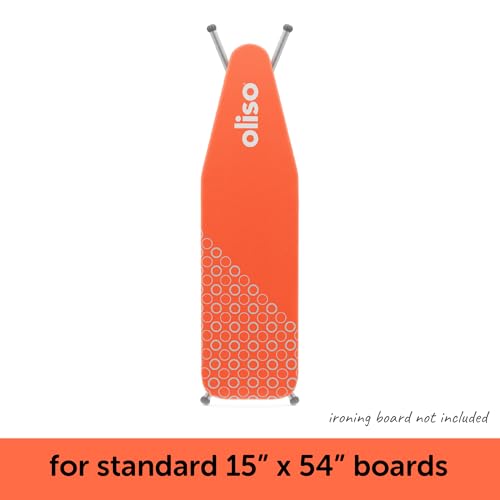 oliso Ironing Board Cover and Pad - 100% Cotton - Standard 15 x 54 - color: Coral