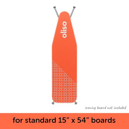 oliso Ironing Board Cover and Pad - 100% Cotton - Standard 15 x 54 - color: Coral