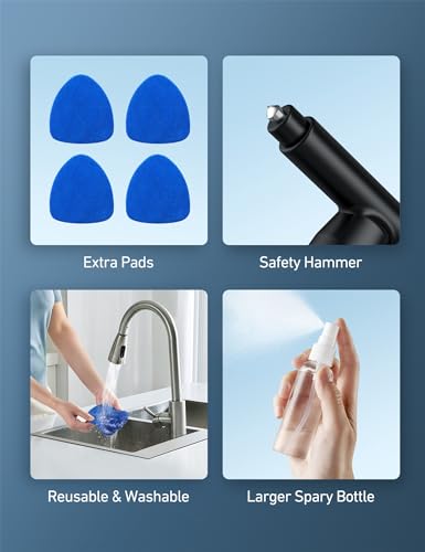 AstroAI 5pcs Windshield Cleaner Tool & Car Window Cleaning Kit - style: with a Mirror Squeegee