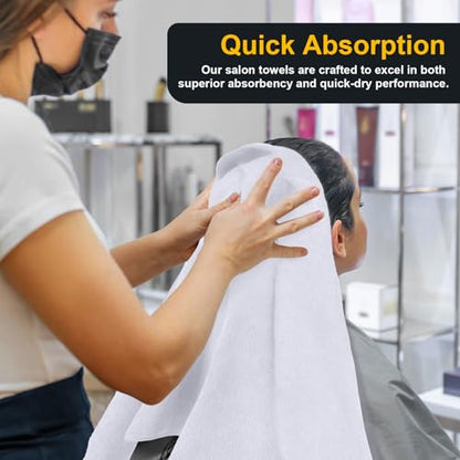 UNIMADE Salon Towels 2 Pack, Super Soft Microfiber Hand Towel - color: White, size: 2PK