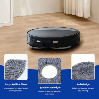 VIEWALL 8 Pack Mop Pads for Roborock Saros 10R/Saros 20/Qrevo Edge 2/3 Pro - size: Saros Mop Pads 8 Pack