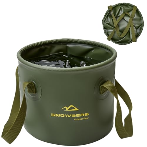Collapsible Bucket 20L, Collapsible Bucket with Handle for Easy Portability - color: Green, size: 20L