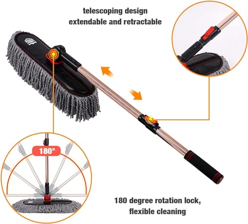 Exterior Car Duster & Brush Kit - Washable Microfiber - color: Microfiserdusterset