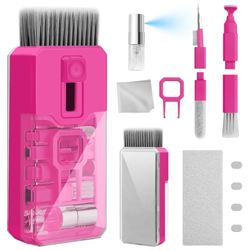 Keyboard Cleaner & Laptop Cleaning Kit, All-in-1 for Computer PC, HotPink - color: HotPink