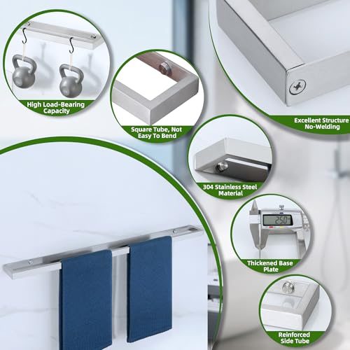 Alise 28 Inch Hand Towel Holder Towel Bar for Bathroom Wall Mounted,Brushed - color: Brushed, size: 28-Inch