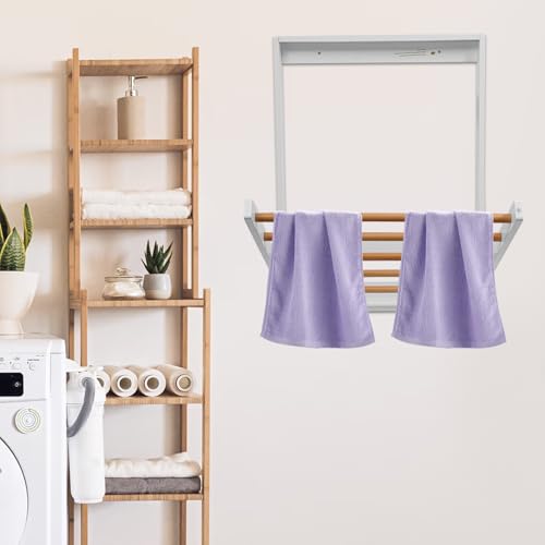Clothes Drying Rack, Wall Mounted, Folding Clothes Drying Rack for Laundry