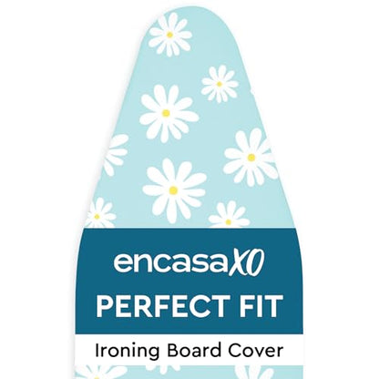 Encasa XO Ironing Board Cover and Pad, Thick Felt 42"x14" - color: Daisy Blue, size: Medium (42"x14")