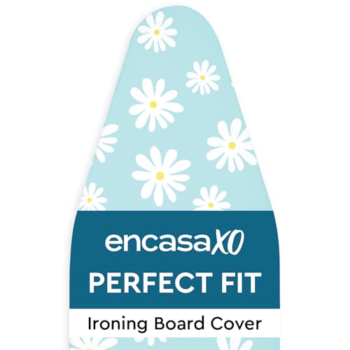 Encasa XO Ironing Board Cover and Pad, Thick Felt 42"x14" - color: Daisy Blue, size: Medium (42"x14")
