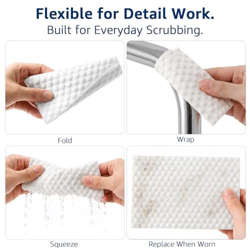 Magic Cleaning Sponge Sheets 30 Pack Textured Melamine Eraser Pads, Convex Point Scrubbers for Kitchen, Bathroom, Office, Rental Home, Sink, Tub, Wall and Multi-Surface Stain Removal - size: 30pcs sheet