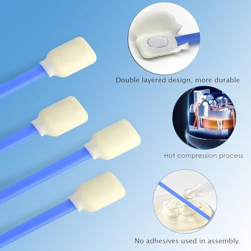 5.11'' Foam Swabs, DTF Cleaning Swabs (200 Count, Blue) - color: Blue 200