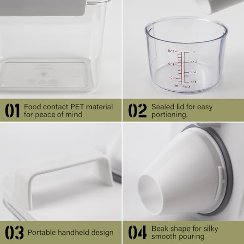 Liquid Laundry Dispenser Container- Laundry Detergent Dispenser for Laundry Room Organization and Storage, Holds Water, Soaps, Liquid Laundry, Powder Scent Beads (1100ml)