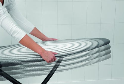 Brabantia Premium Ironing Board with Heat Resistant Parking Zone | X-Large (Size D) | Fairtrade Titan Oval | Tall & Wide, Adjustable Height (31-40"), Easy Fold, Anti-Collapse Lock, Non-Slip Feet - color: Titan Oval