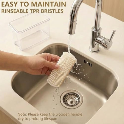 3Pcs Suede Brush, Suede Brush for Shoes & Suede Eraser Set, 2026 Upgraded Nubuck Cleaning Brush, Wooden Handle Soft Cleaner for Shoes Bags Jacket Purse Sofa