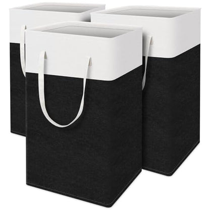 TasticTotes Laundry Basket 3-Pack, Laundry Hamper, 88L-Black - color: Black, size: 88L
