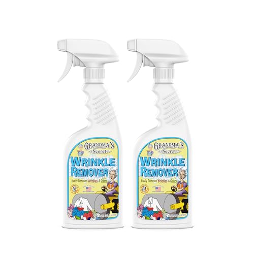 Grandma's Secret Wrinkle Remover Spray - Easily Removes Wrinkles & Odors - Wrinkle Release, Fabric Refresher Spray, Chlorine, Bleach and Toxin-Free - 16 Fl Oz (Pack of 2) - size: 16.00 Fl Oz (Pack of 2), style: Wrinkle Remover