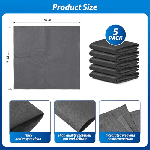 Thickened Magic Cleaning Cloth for Glass, 5Pcs Microfiber Cloth