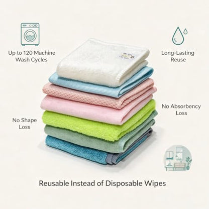 DQZ Microfiber Cleaning Cloths Set 7 Pack Reusable Cleaning Rags
